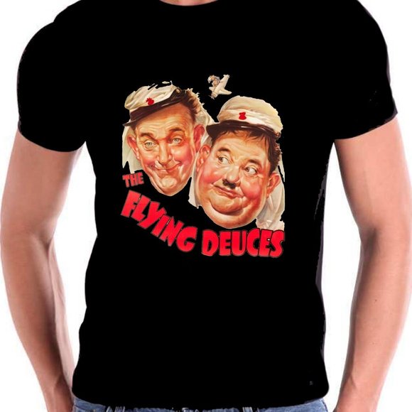 Laurel  & Hardy Flying Deuces T shirt for Men - Picture 1 of 1